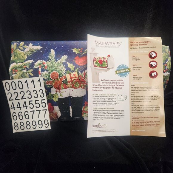 Merry Christmas Mailwraps Mailbox Cover Vinyl Magnetic New Old Stock Cardinal - Picture 3 of 8